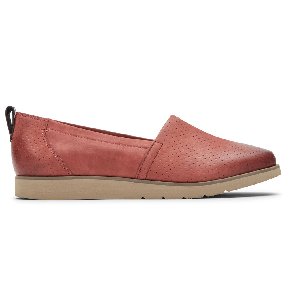 Rockport Womens Slip-On Red - Cobb Hill Laci - UK 907-YPDIVW